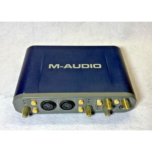 M Audio Fast Track Pro USB Audio Interface Powers On Untested Blue/Yellow
